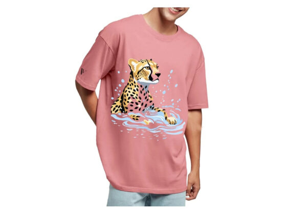 Stylish Cheetah Print Oversized T-Shirt | Dipmart