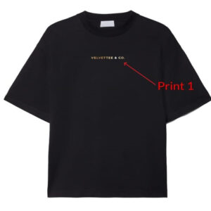 VELVETTEE Printed Black T-Shirt - Dipmart