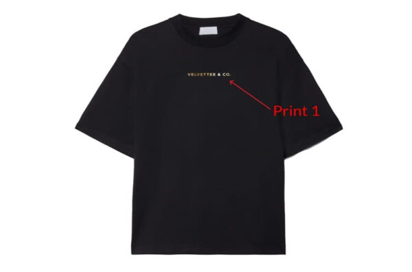 VELVETTEE Printed Black T-Shirt - Dipmart
