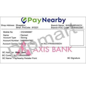 Paynearby Axis Bank Account Passbook jpg file