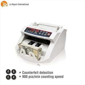 Lada ECO Currency/Cash/Money Counting Machine Bill Counter UV/MG/IR Counterfeit Detection, Money Counter for INR, Portable Banknote Counting Machine, ADD+Batch Modes (LED Display)
