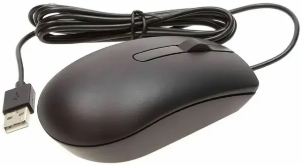 DELL MS-116 Wired Ambidextrous Optical Mouse (USB 3.0, USB 2.0, Black) - Image 4